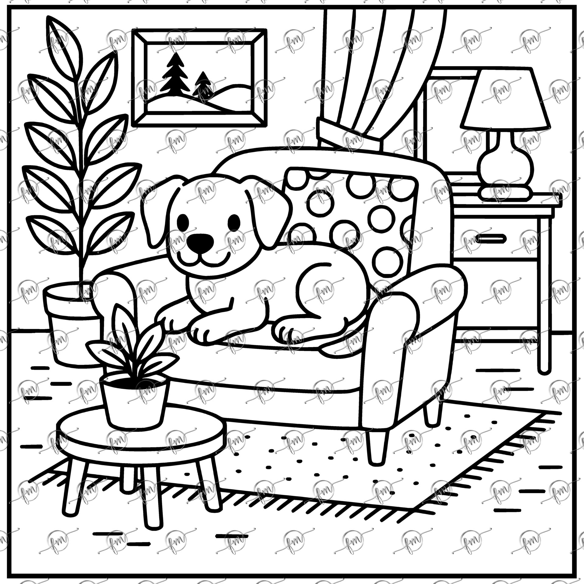 Pup in a chair